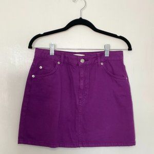 Top Shop Magenta Denim Skirt